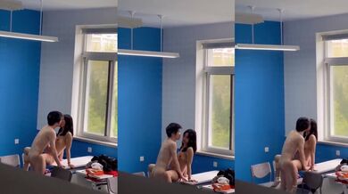 大学生教室做爱，让同学们性福